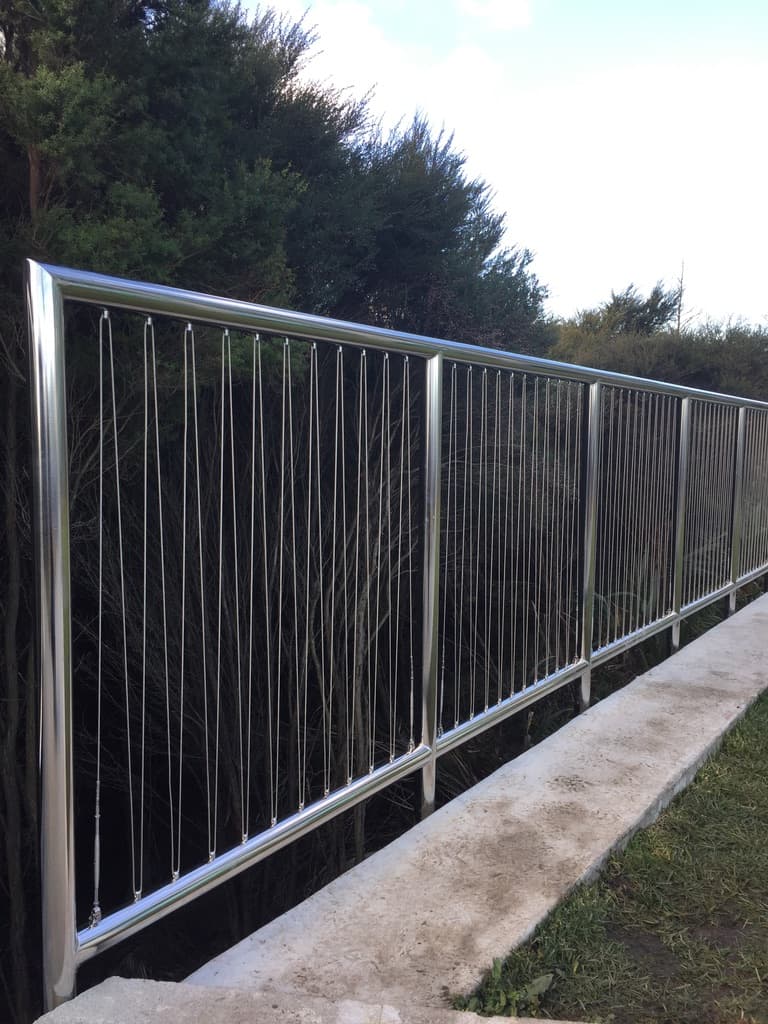 Vertical Wire Infill with Stainless Steel Frame