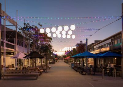 Wharf Street, Tauranga - Catenary Lighting Project - copyright Mark Scowen