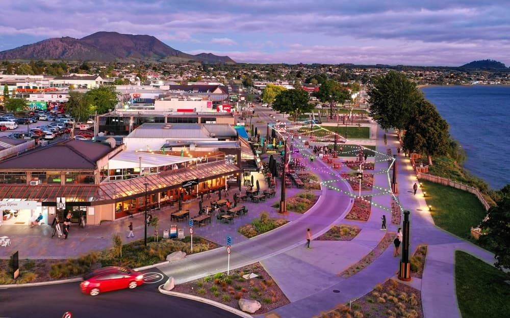 Taupo Town Centre Catenary Cable Lighting System