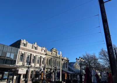 Trafalgar Street Nelson Catenary Lighting day