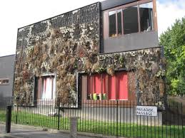 Vertical gardens example using soil